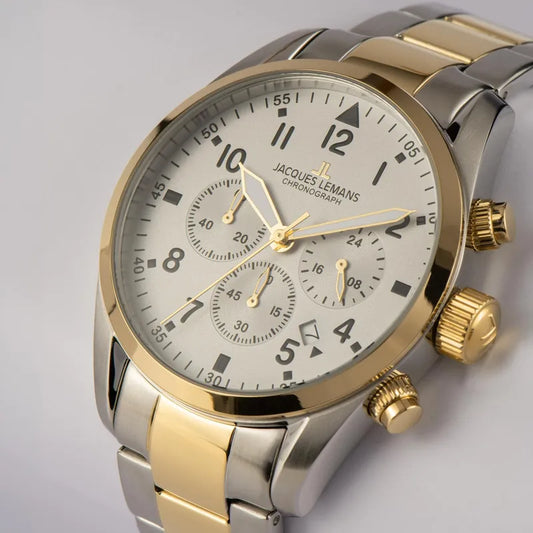 Reloj para Hombre Reloj Jacques Lemans - Reloj análogo pulsera hombre con cronógrafo - 42-2G