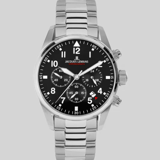 Reloj para Hombre Reloj Jacques Lemans - Reloj análogo pulsera hombre con cronógrafo - 42-2C