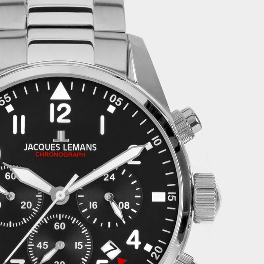 Reloj para Hombre Reloj Jacques Lemans - Reloj análogo pulsera hombre con cronógrafo - 42-2C