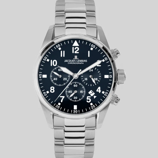 Reloj para Hombre Reloj Jacques Lemans - Reloj análogo pulsera hombre con cronógrafo - 42-2D