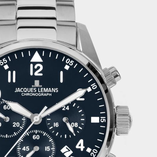 Reloj para Hombre Reloj Jacques Lemans - Reloj análogo pulsera hombre con cronógrafo - 42-2D