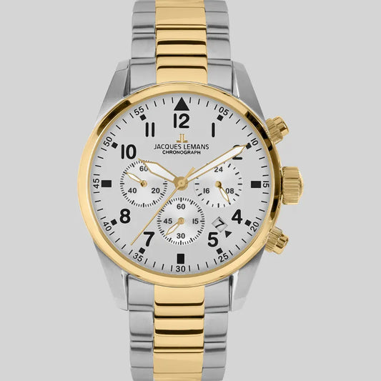 Reloj para Hombre Reloj Jacques Lemans - Reloj análogo pulsera hombre con cronógrafo - 42-2G