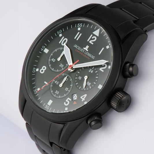 Reloj para Hombre Reloj Jacques Lemans - Reloj análogo pulsera hombre con cronógrafo - 42-2H
